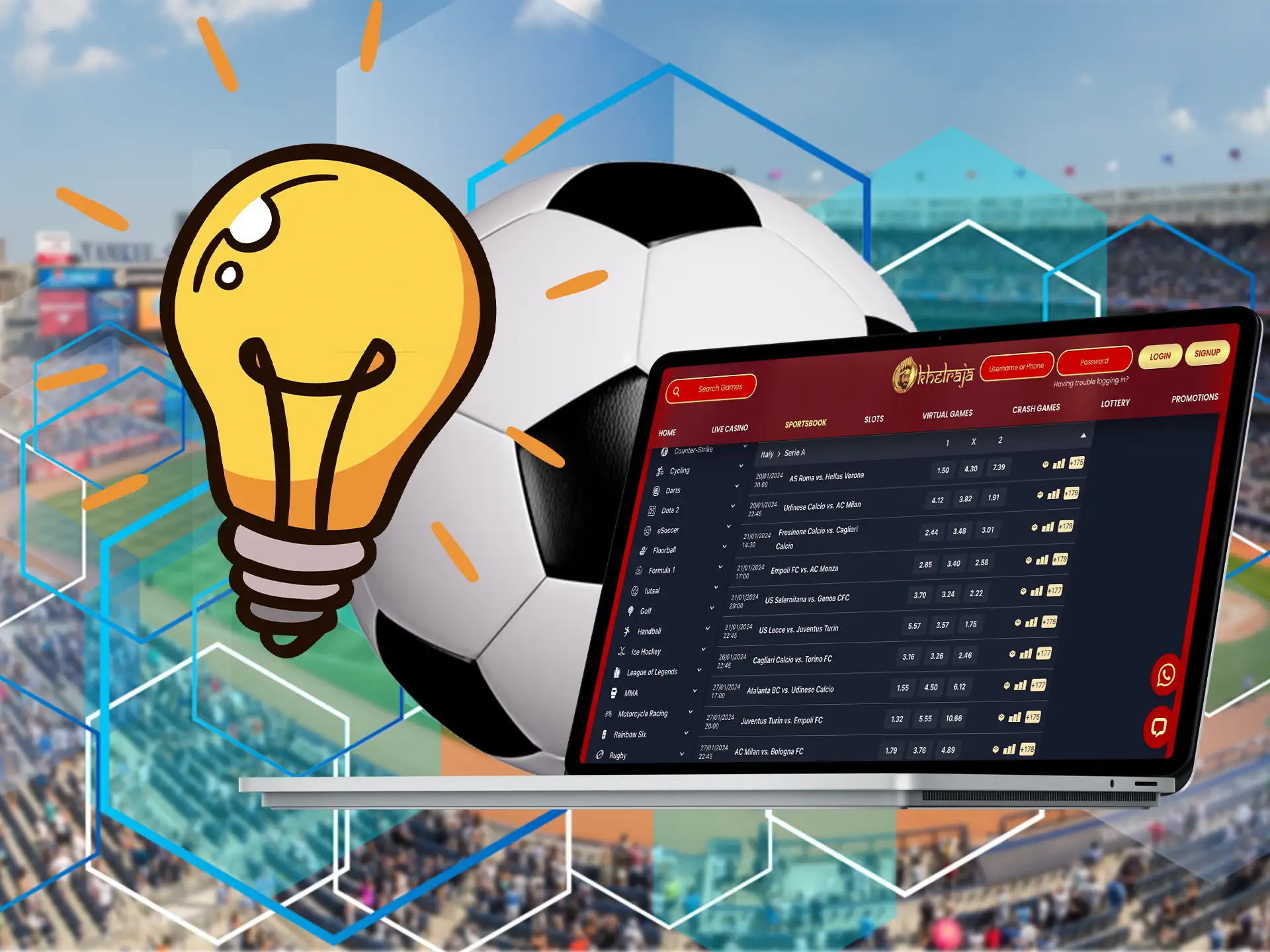 If you want to start betting in real time, you are on the right track, you are waiting for high odds that gives you more chances to win.