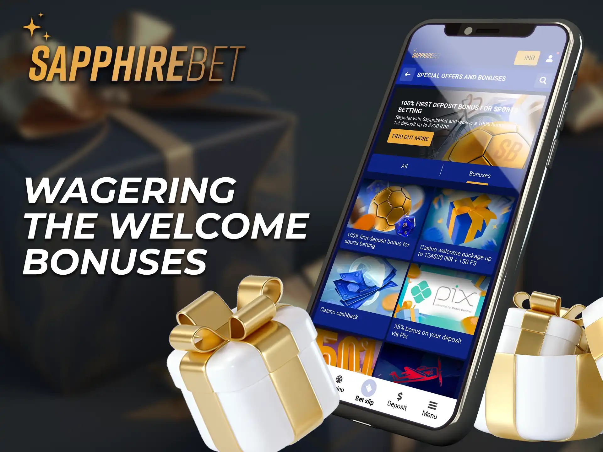 SapphireBet players must wager the bonus amount 35 times.