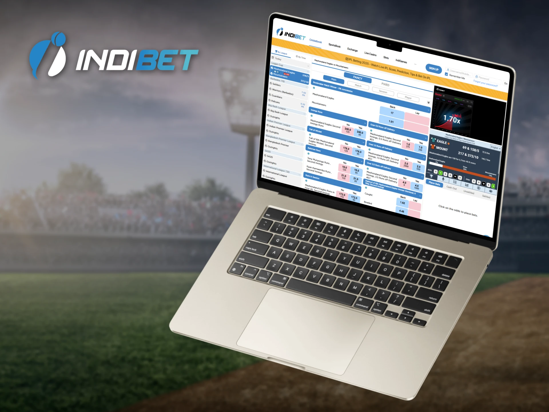 Indibet is a platform where users can participate in sports betting.