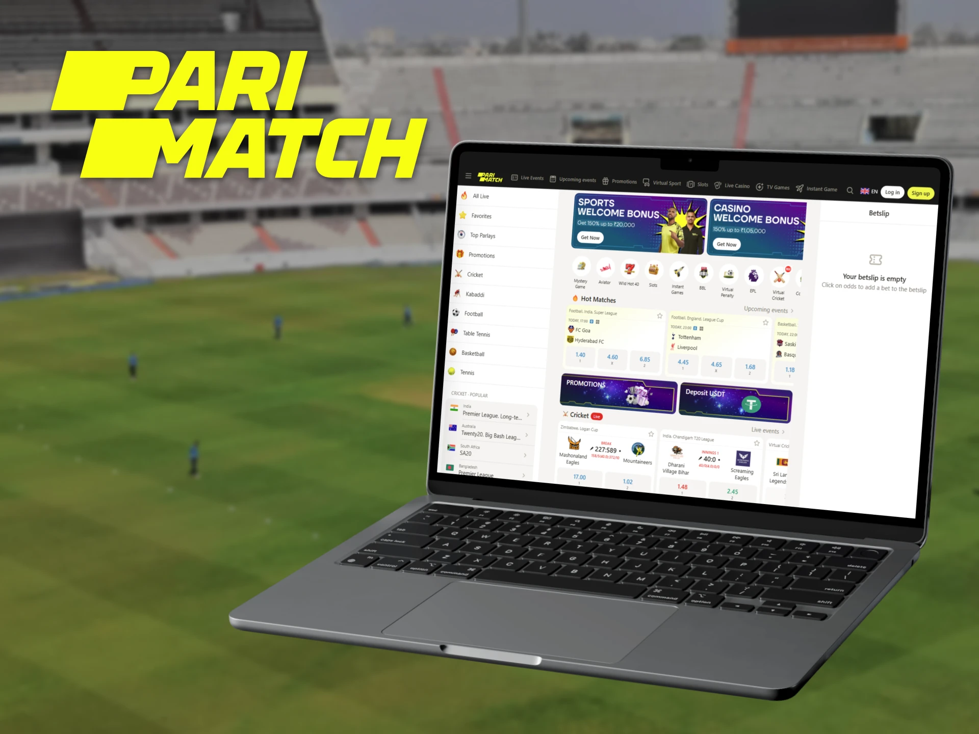 Parimatch is a website to bet on sports.