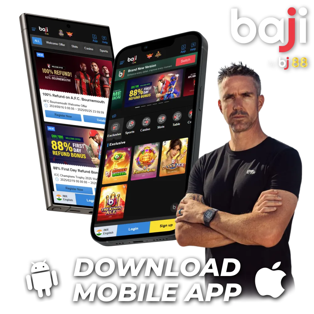 Quickly download and install the Baji sports betting app for Android or iOS devices.