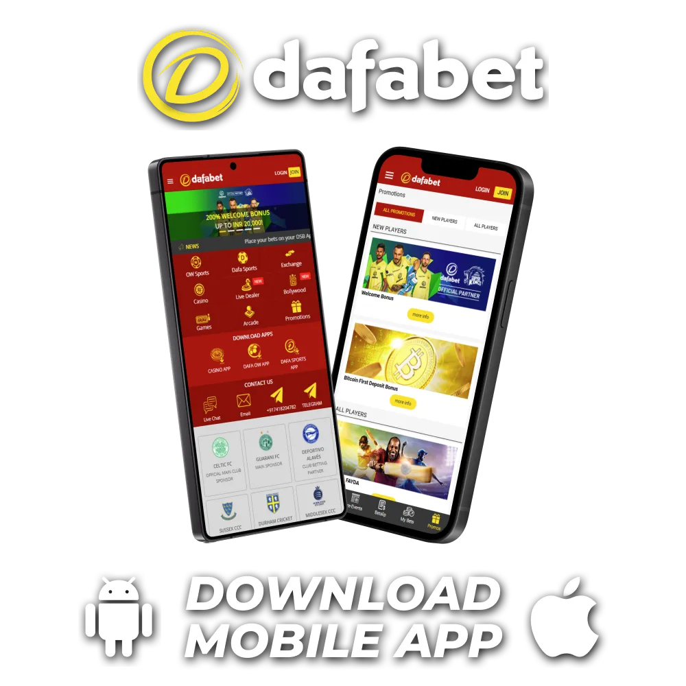 Dafabet’s sports betting app is ready for installation on both Android and iOS devices.