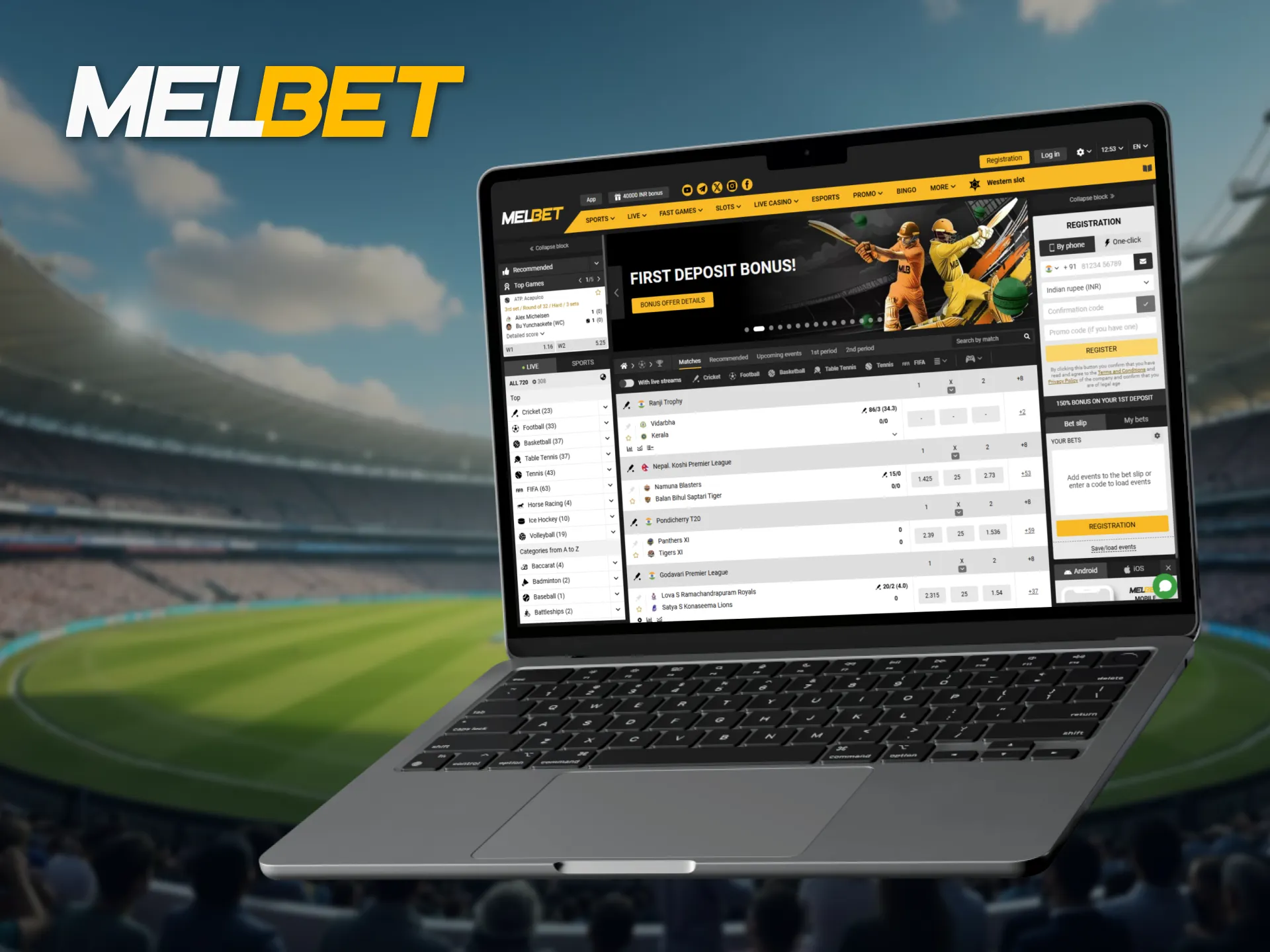 MelBet is a great option for betting on the ICC Champions Trophy in India.