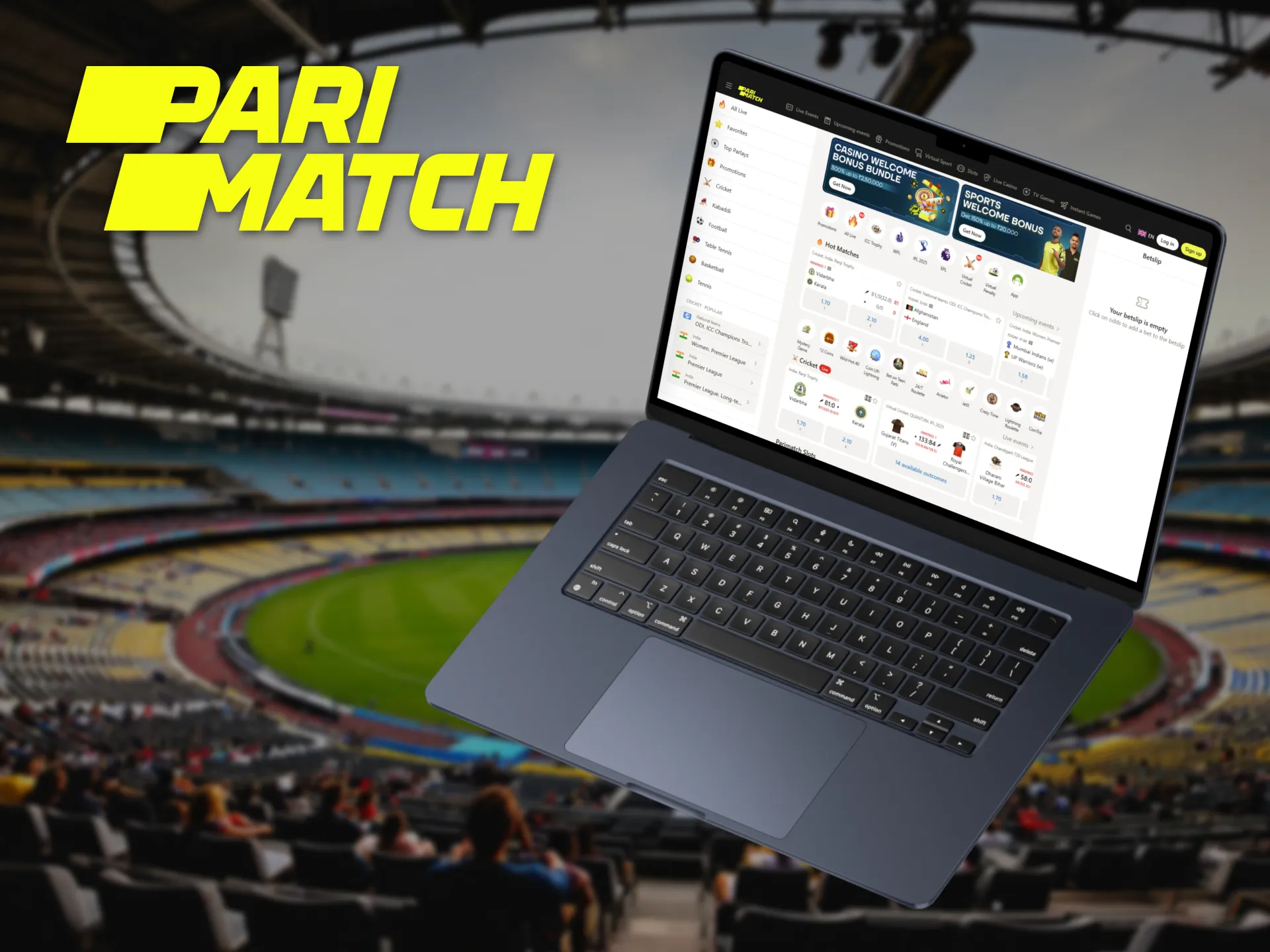 You can bet on ICC Champions Trophy tournaments at Parimatch in India.